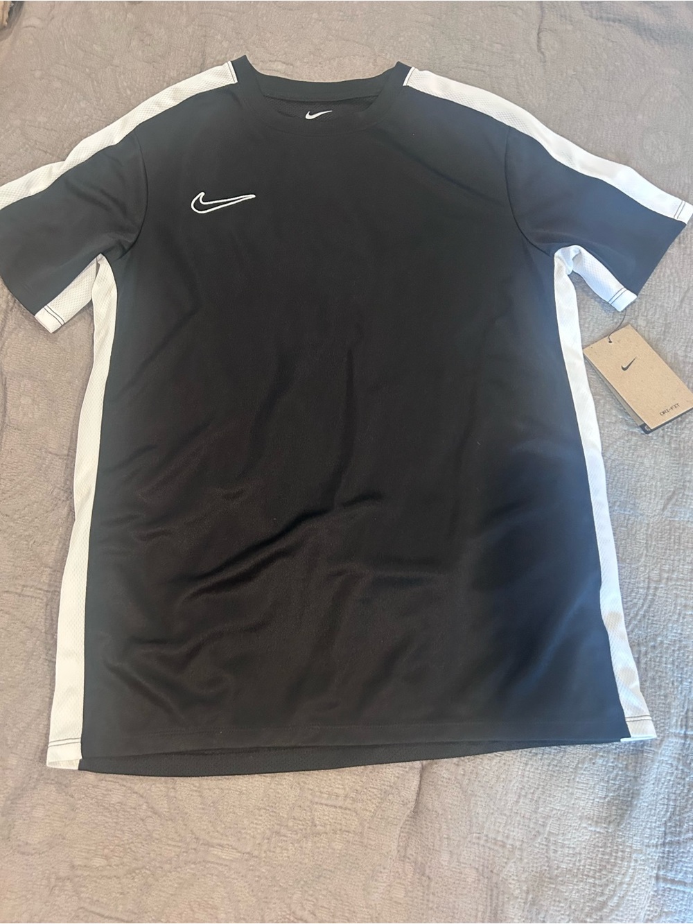 Nike Boys Black & White Dri-FIT Athletic Shirt